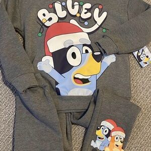 NWT Bluey Logo Cozy matching set size 8
